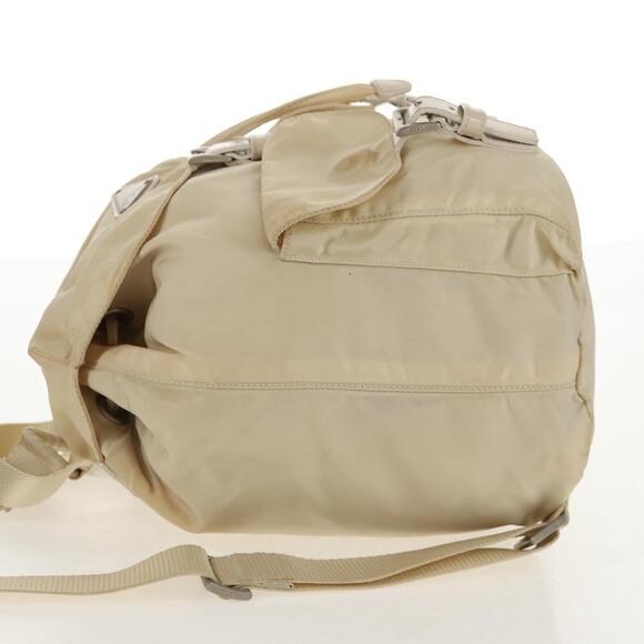 PRADA Backpack Nylon White Silver Auth 145850 main image 15